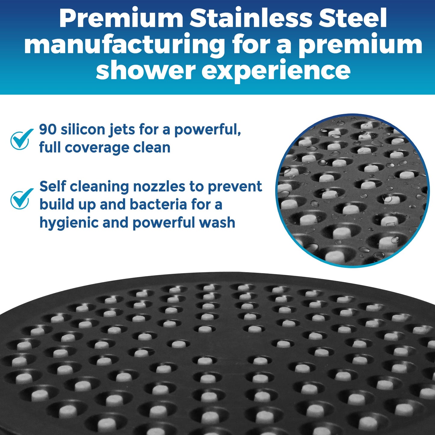 6-Inch Rainfall Shower Head – Multiple Finishes