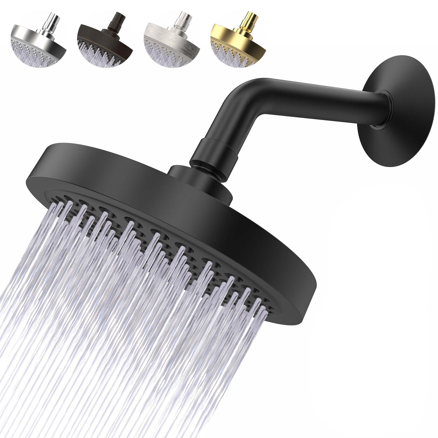 6-Inch Rainfall Shower Head – Multiple Finishes