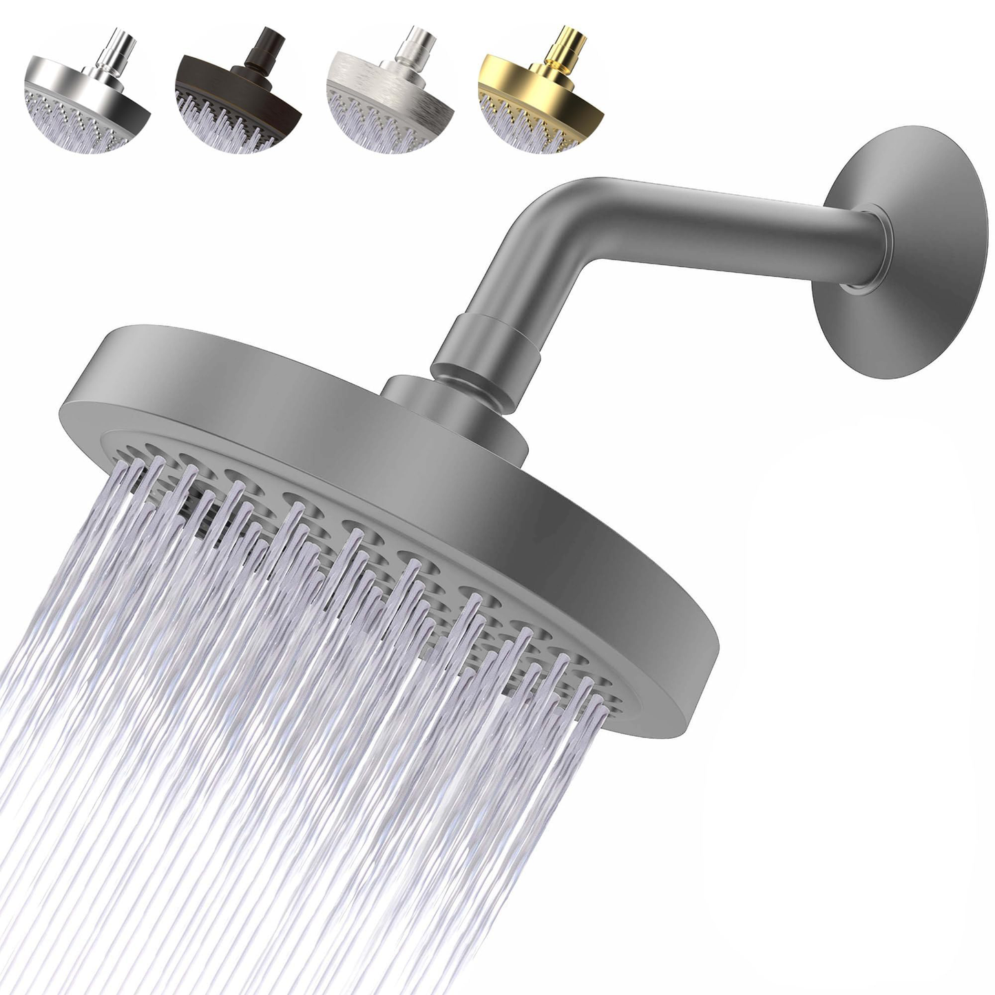 6-Inch Rainfall Shower Head – Multiple Finishes