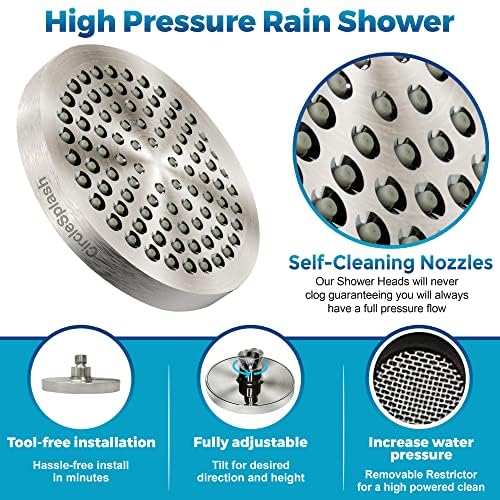 6-Inch Rainfall Shower Head – Multiple Finishes